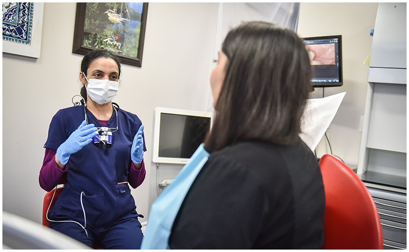 Dr. Priya Rao with Patient | Dolphin Dental | East York Dentist